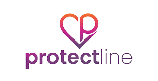 Protect line logo - a heart symbol with a letter P within it